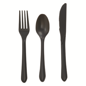 Costwise 1000 Plastic Forks Black