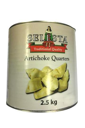 6 X Selesta Artichokes Quartered 2.5Kg
