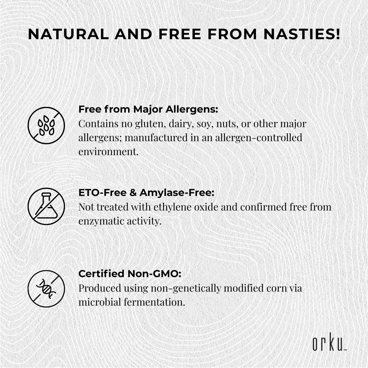 Orku 1Kg Xanthan Gum Thickener Pure Fine Powder 200 Mesh FCC E415 Food Additive