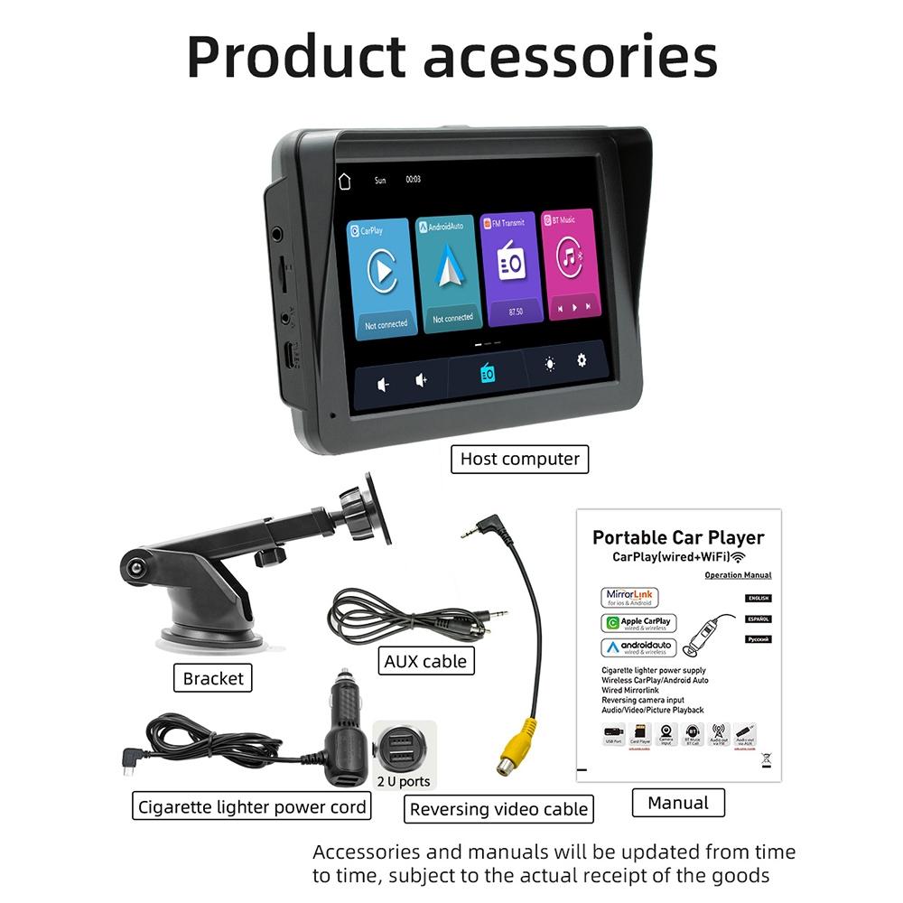 7 Inch Wireless Carplay Mp5 Player With Mobile Phone Interconnection