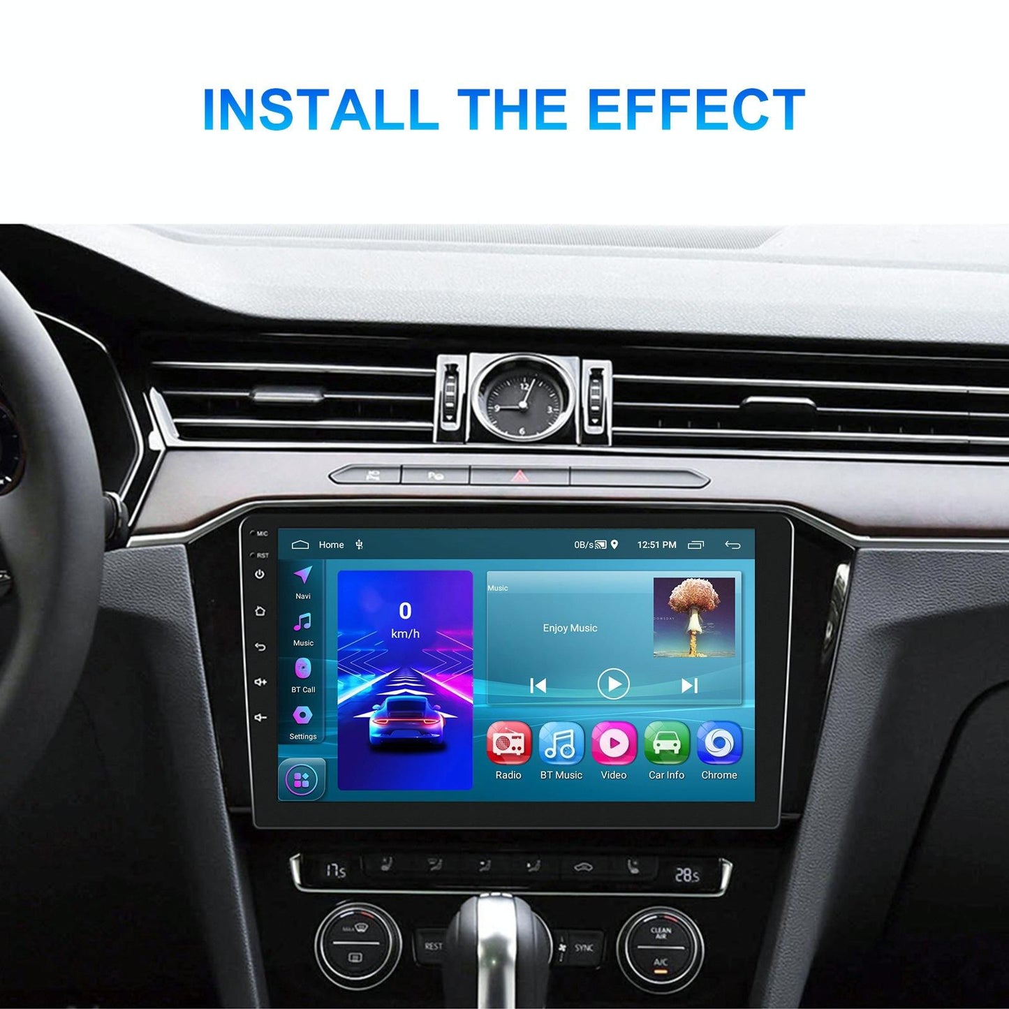 10 Inch Car Android Navigation Screen With Carplay - 2 + 64G