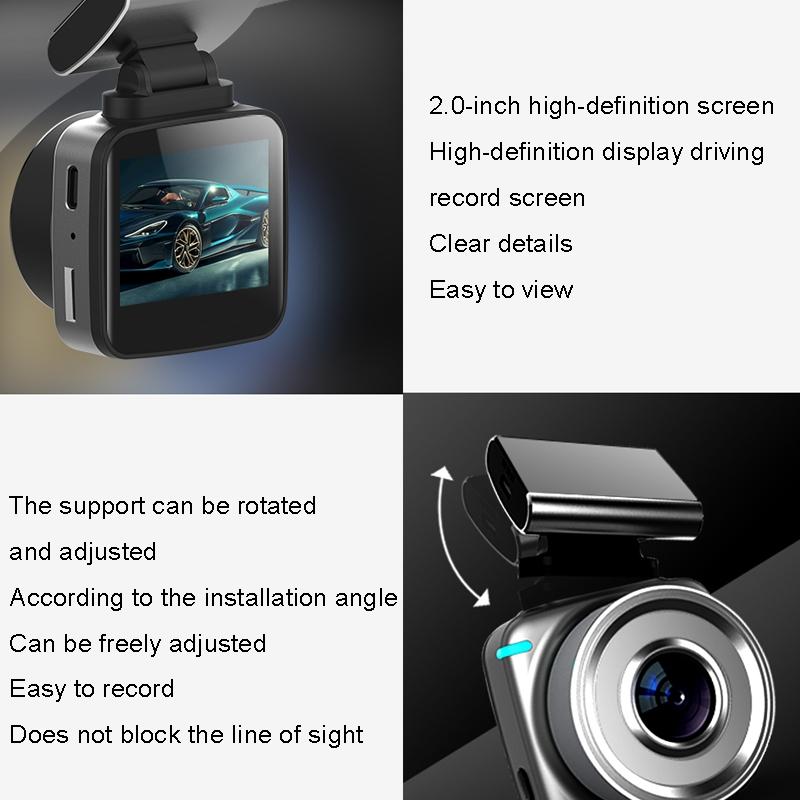 Hd Dual Lens Night Vision Driving Recorder - Hidden Design