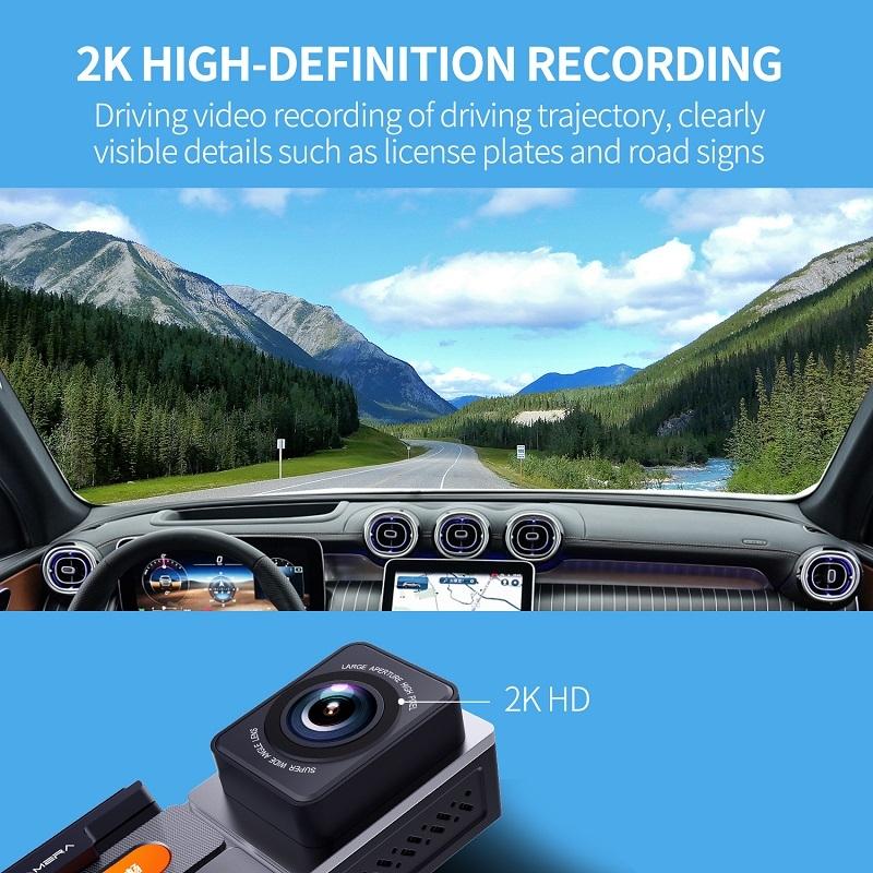High Definition Car Wifi Dash Cam with Night Vision - 2k - Single Recording 2K