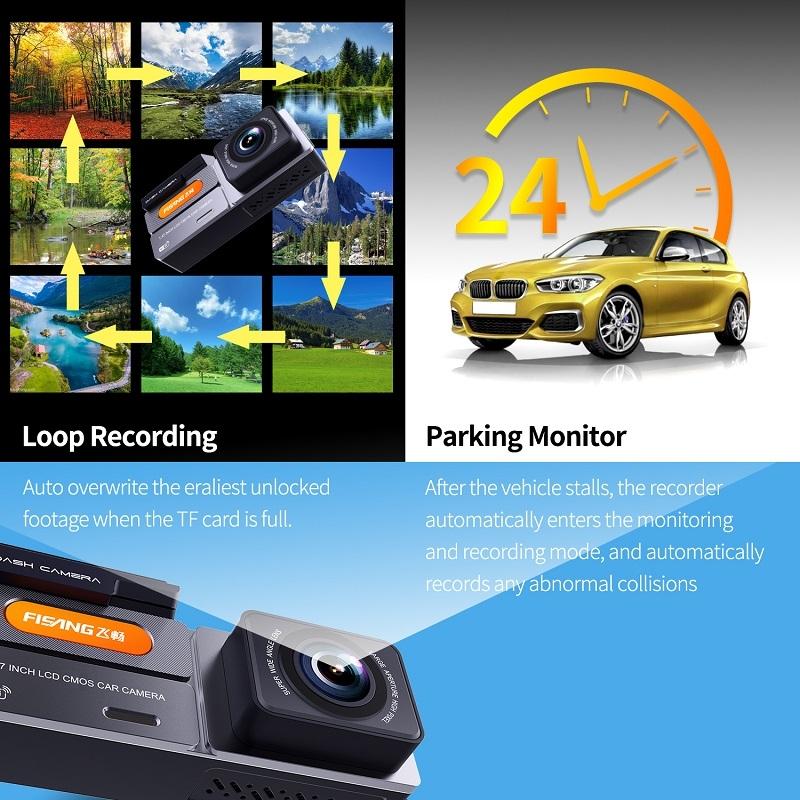 High Definition Car Wifi Dash Cam with Night Vision - 2k - Single Recording 2K