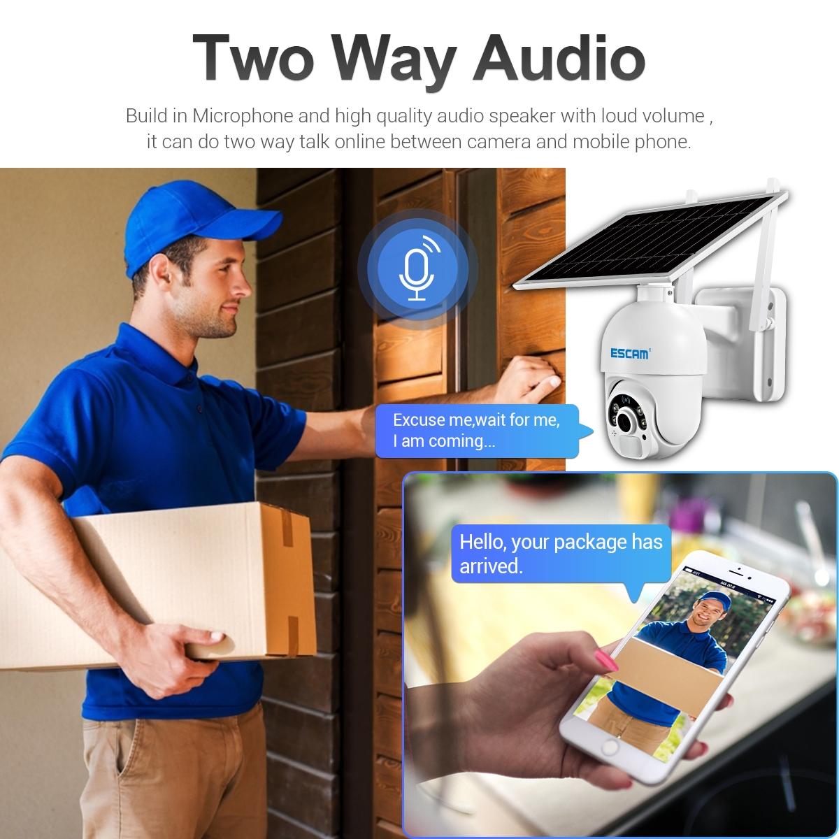 1080P Solar Wifi Camera With Motion Detection & Night Vision