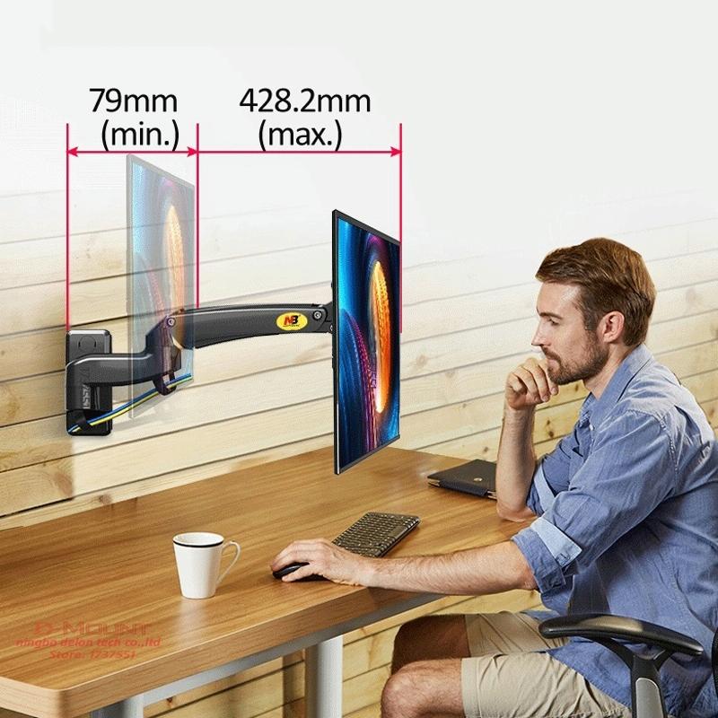 Adjustable Rotating Wall Mount Bracket for Displays