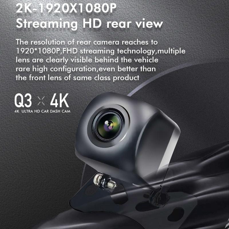 4k Dual Record Driving Recorder with Wifi and Night Vision