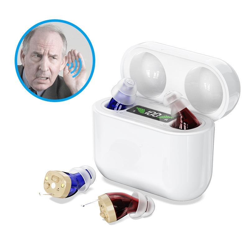 Digital Hearing Aid With Display & Charging - Skin Colour