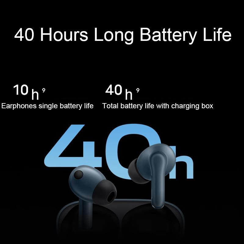 Wireless Smart Noise-cancelling Earphones for Sports - White