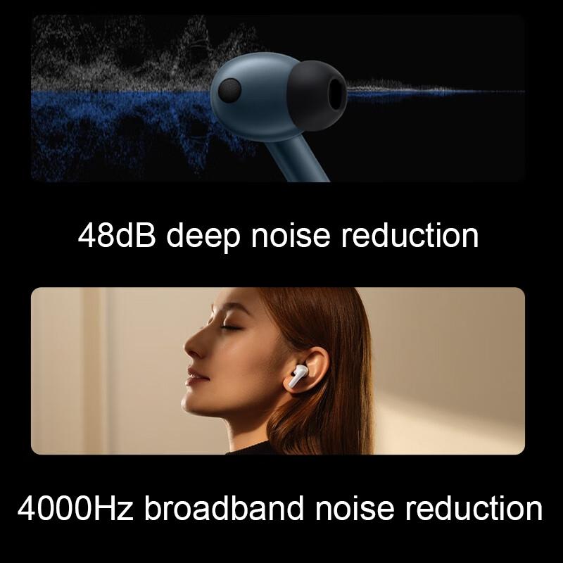 Wireless Smart Noise-cancelling Earphones for Sports - White