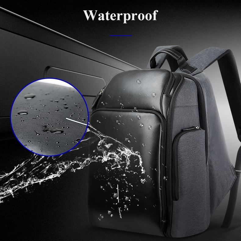 Waterproof Anti-Theft Usb Shoulder Bag - Large Capacity - Black