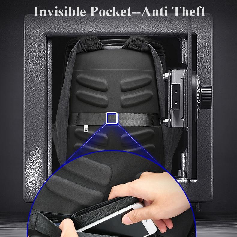 Waterproof Anti-Theft Usb Shoulder Bag - Large Capacity - Black