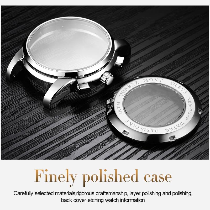 Waterproof Automatic Mechanical Watch for Men with Multi-function Flywheel - Silver Gold Blue