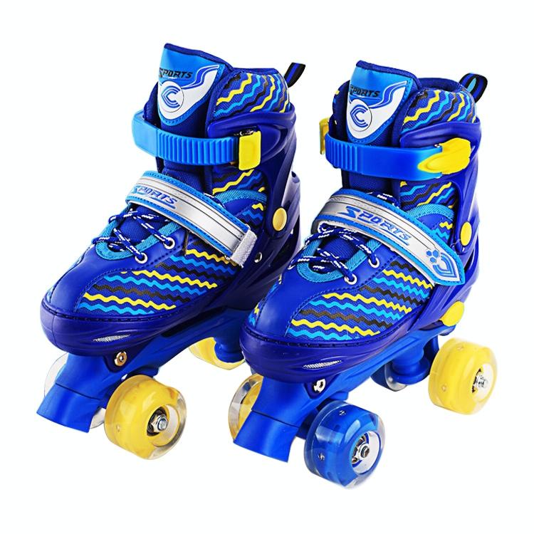 Kids' Double-row Roller Skates - Full-flash White Size m - Pink