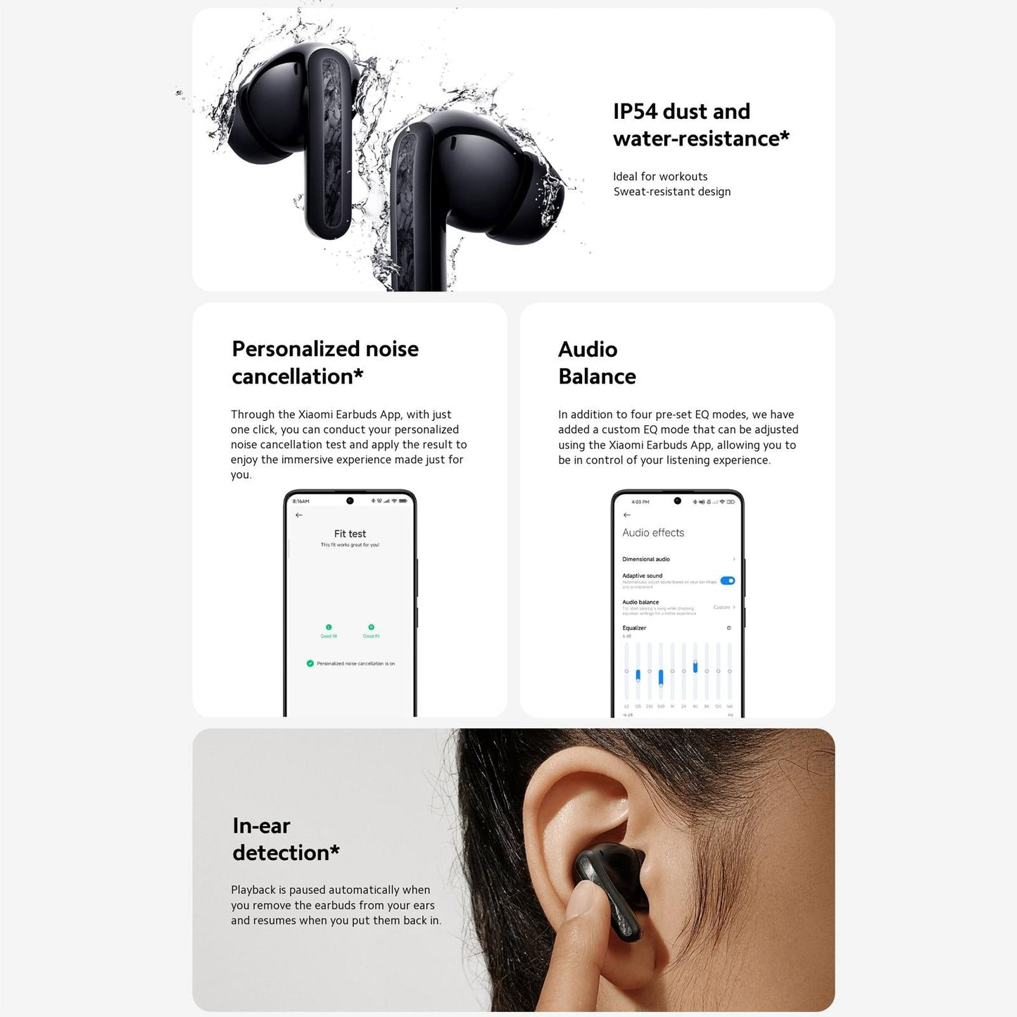 Wireless Redmi Buds 5 Pro Bluetooth Earphones - White