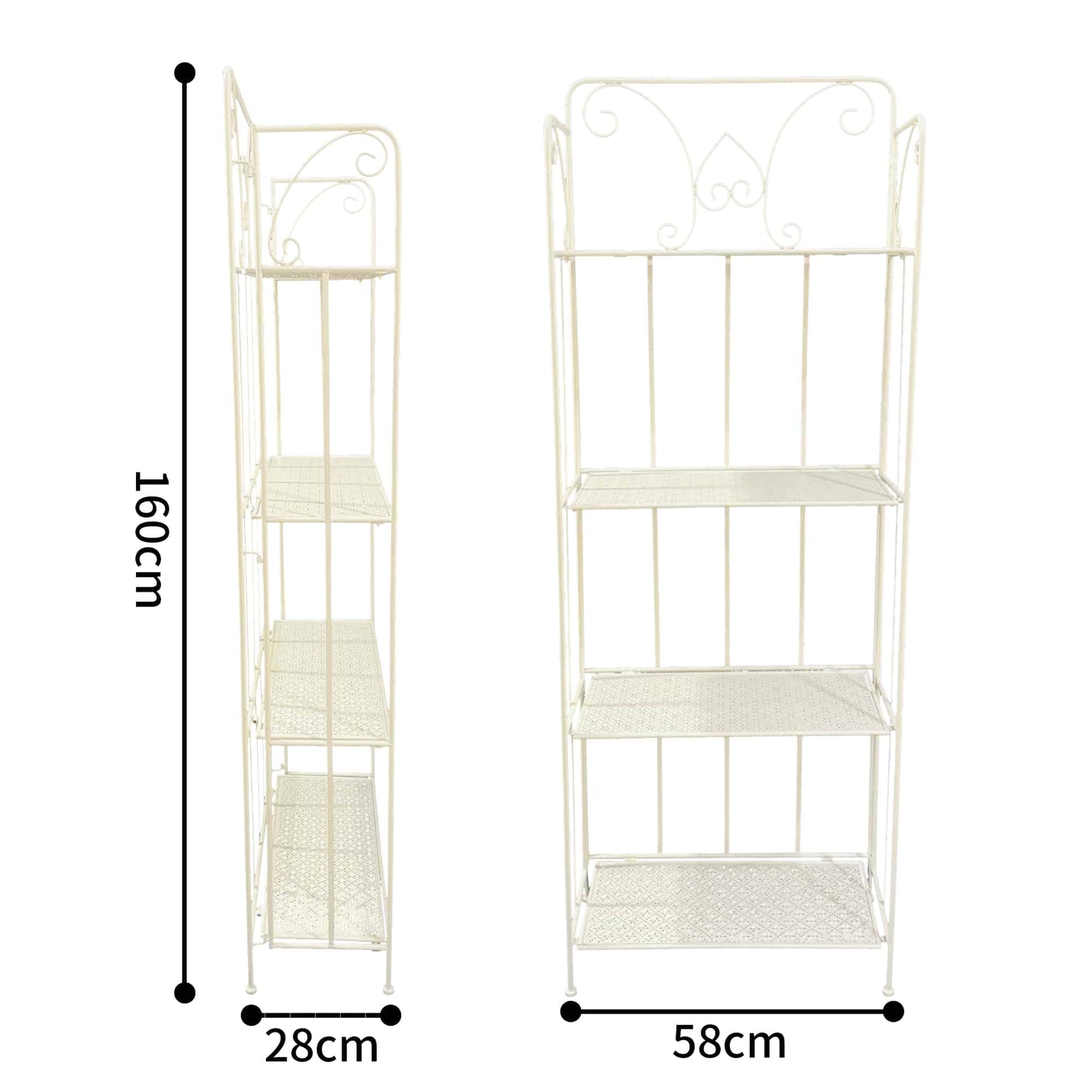 Bordeaux Baker Stand 4-Shelf Unit 160cm