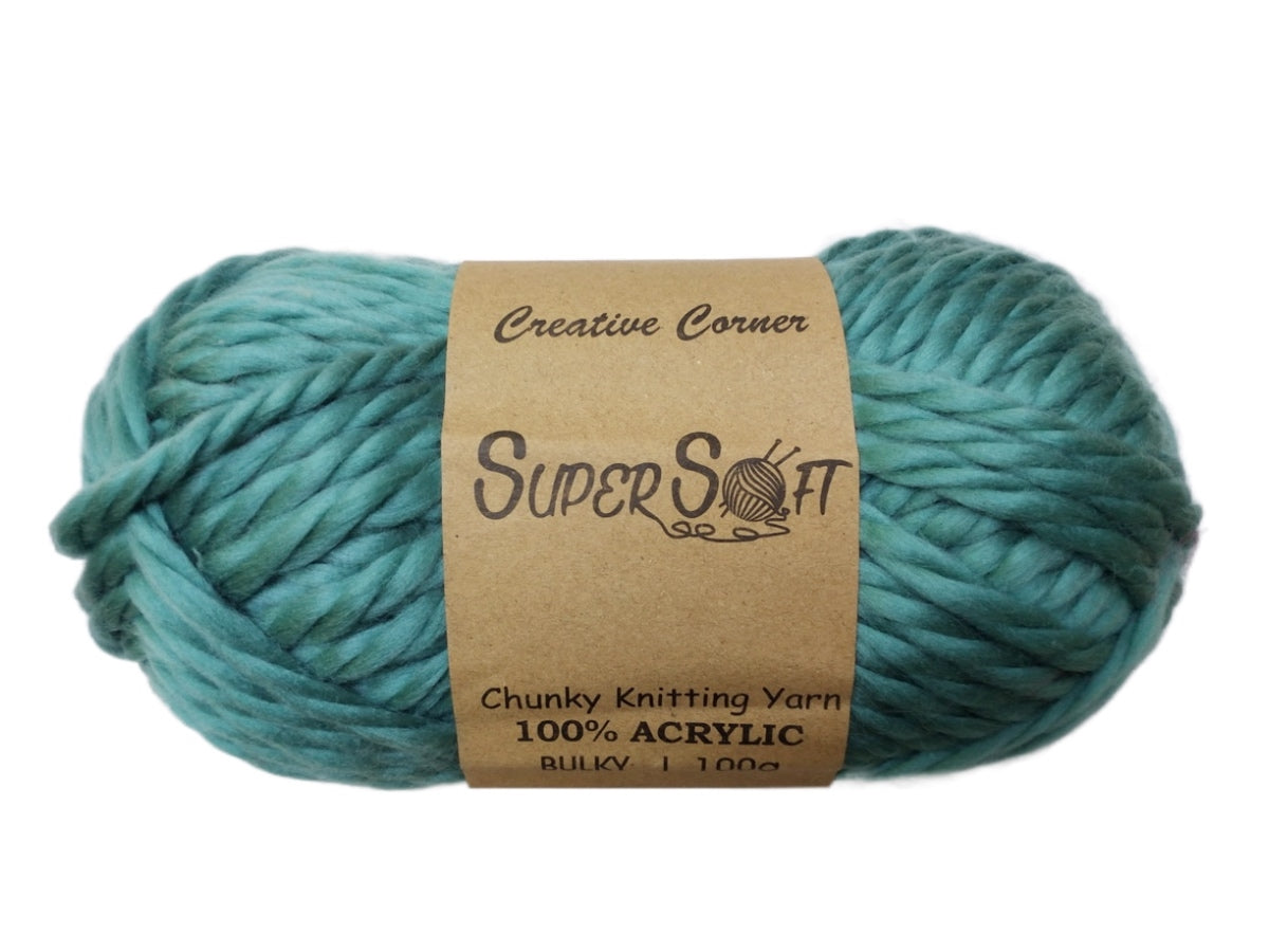 bulk 12 Teal Chunky Yarn 100G