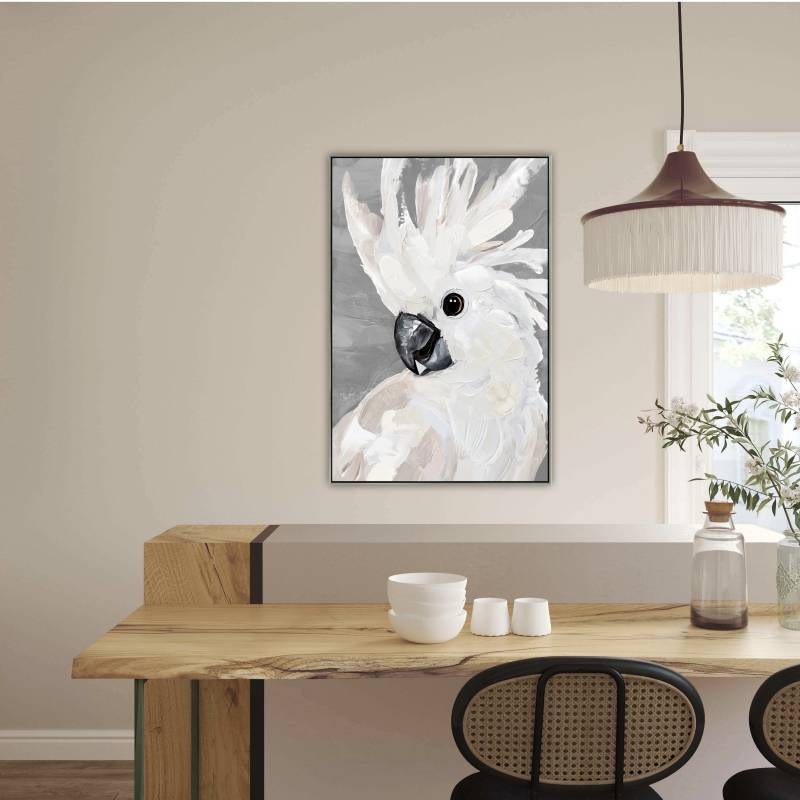 Cockatoo Artwork Framed Wall Art 80x120cm