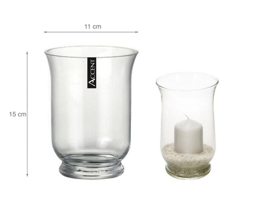 bulk 24 Hurricane Glass Vase 15cm
