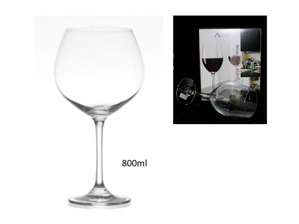 bulk 24 Red Wine Glass 800ml