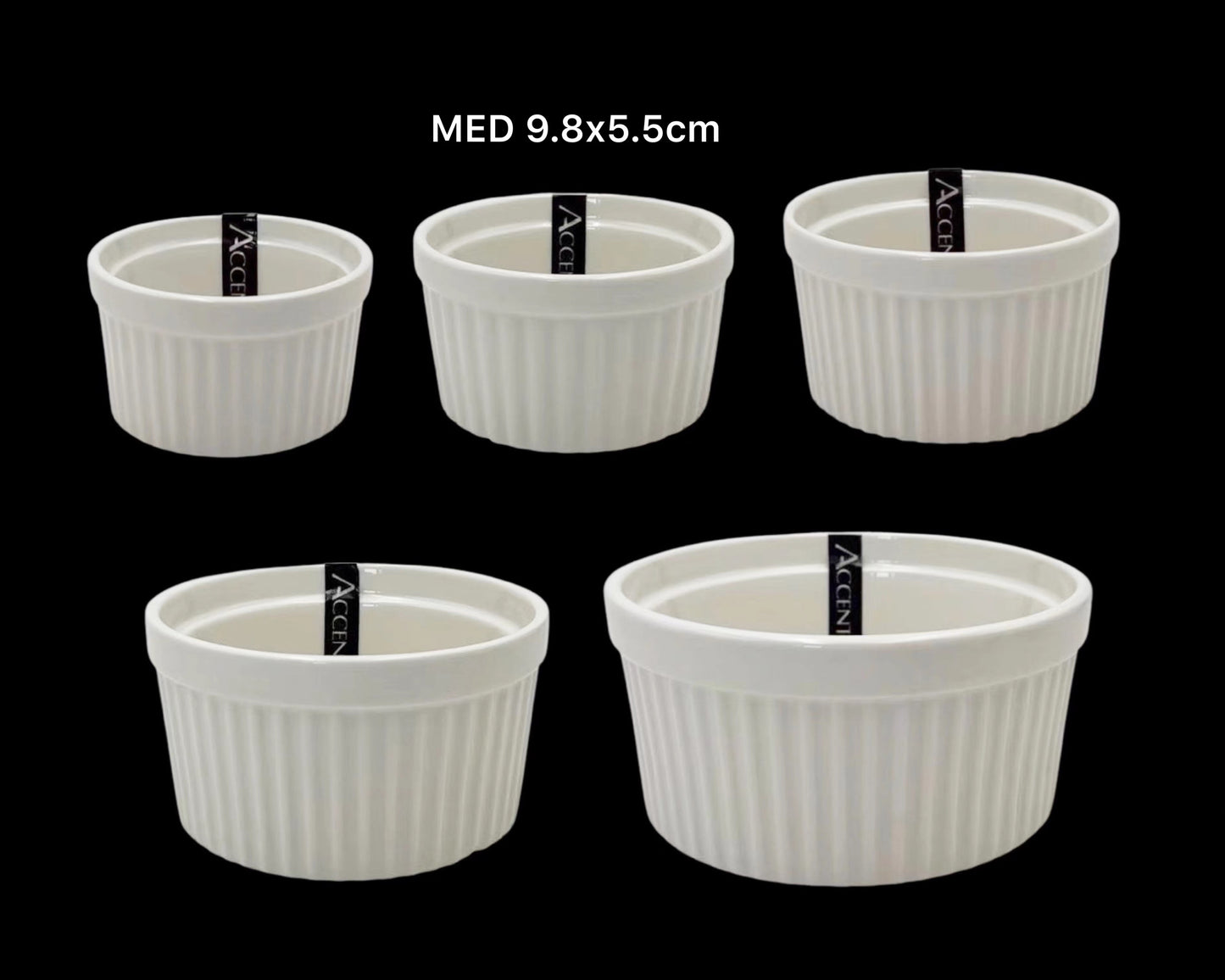bulk 36 Medium New Bone China Ramekln 10x5cm