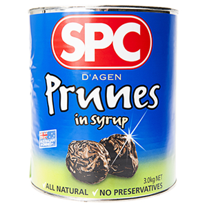 3 X Prunes Spc Light Syrup 3Kg