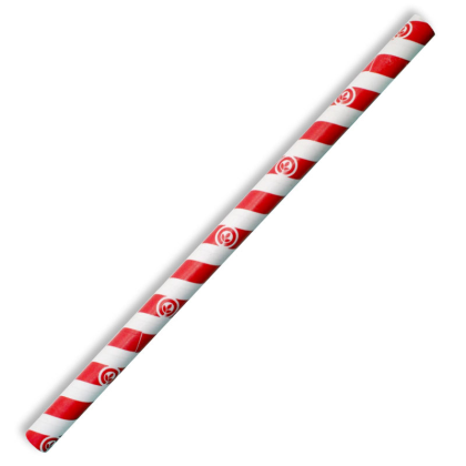 Straws 100 Paper Bio Red