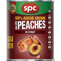3 X Sandhurst Peaches Halves In Light Syrup 3Kg