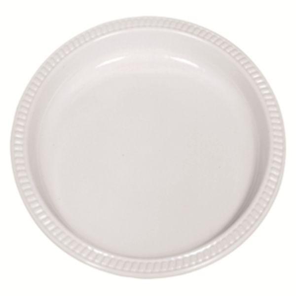 50 Plates 175Mm 7 Inch Round Biodegradable White