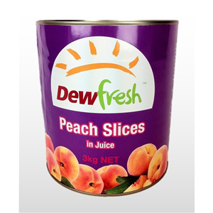 3 X Dewfresh Peaches Sliced In Juice 3Kg