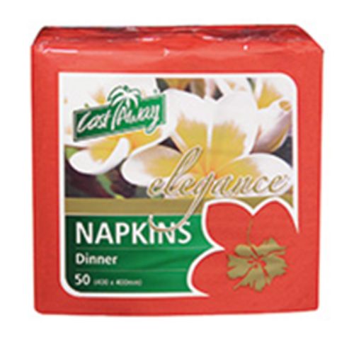 Napkins 50 Dinner Elegance Red