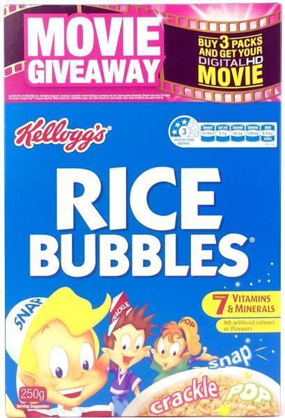 12 X Rice Bubbles 250G