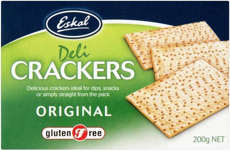Eskal Plain Deli Crackers Gluten Free 200g x 12