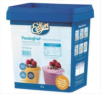 2 X Edyln Mousse Mix Passionfruit 97% Fat Free 2Kg
