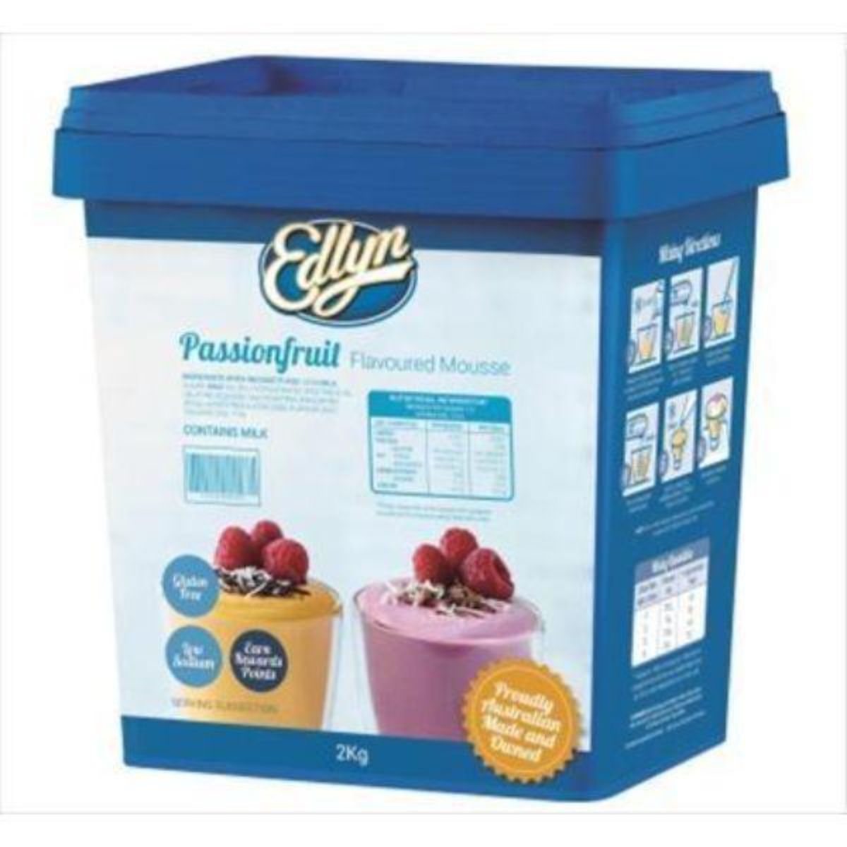 Edyln Mousse Mix Passionfruit 97% Fat Free 2Kg