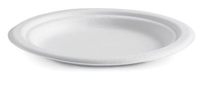 1000 Plates Round 18Cm 7 Inch  Bagasse