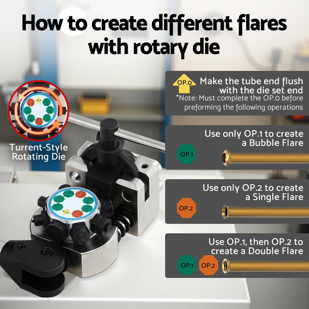 Giantz 45° Brake Line Flaring Tool Kit for 3/16"-3/8" Tubing with Cutter