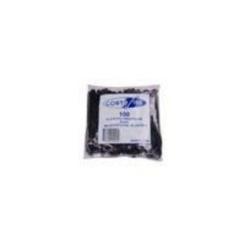 100 Plastic Knives Black