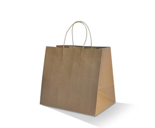 250 Paper Bags Takeaway Kraft Brown Small