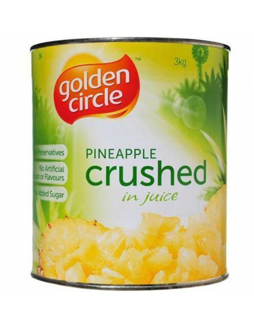 3 X  Pineapple Crushed In Juice 3Kg