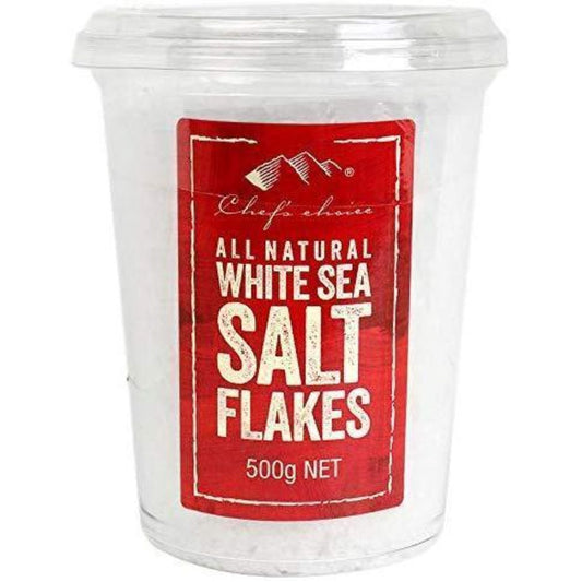 3Kg Salt Sea Flakes All Natural White 6 X 500G