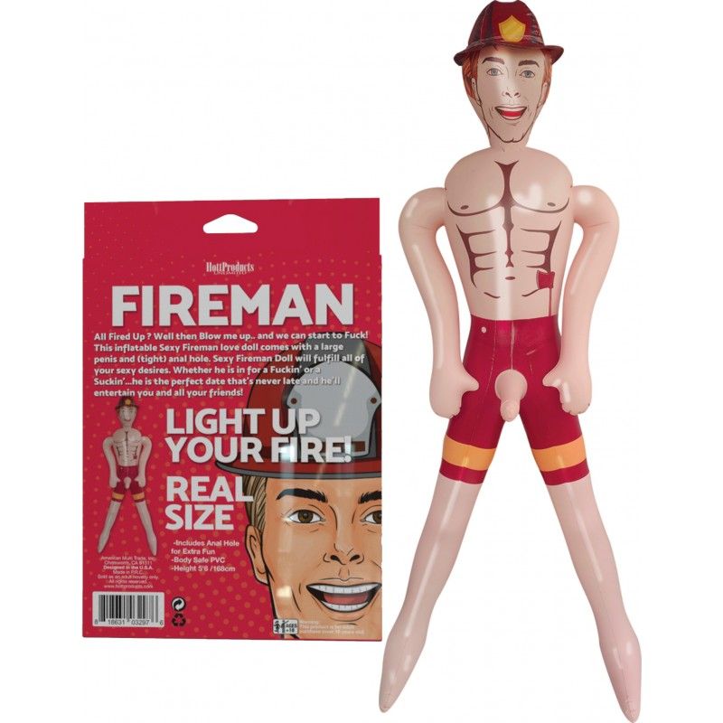 Hott Products Fireman Inflatable Doll
