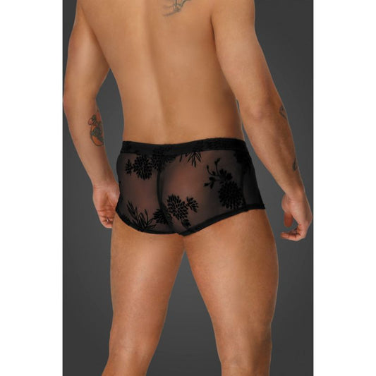 Noir Flock Embroidery Short Shorts