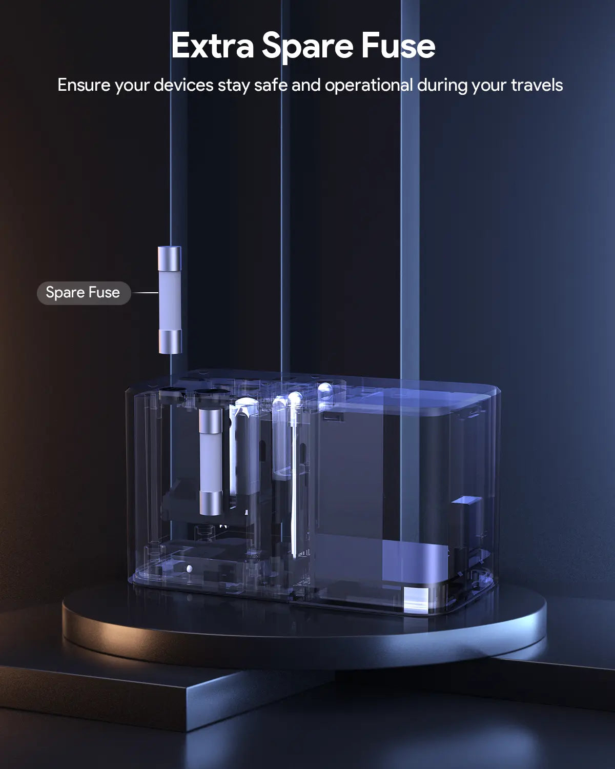 Aukey Travel Mate 100W GaN Universal Adapter with USB ports (PA-TA09A)