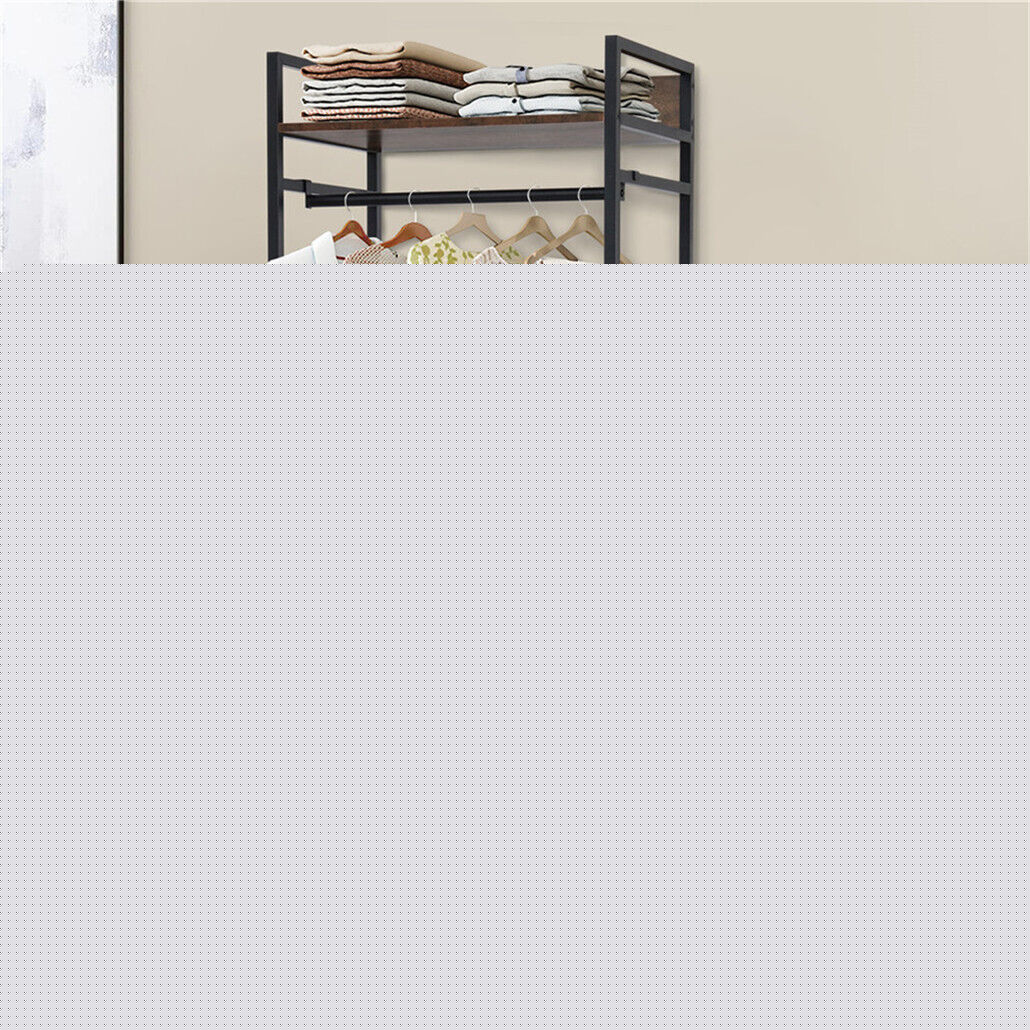 Metal Garment Rack Coat Stand MDF & Iron Organizer