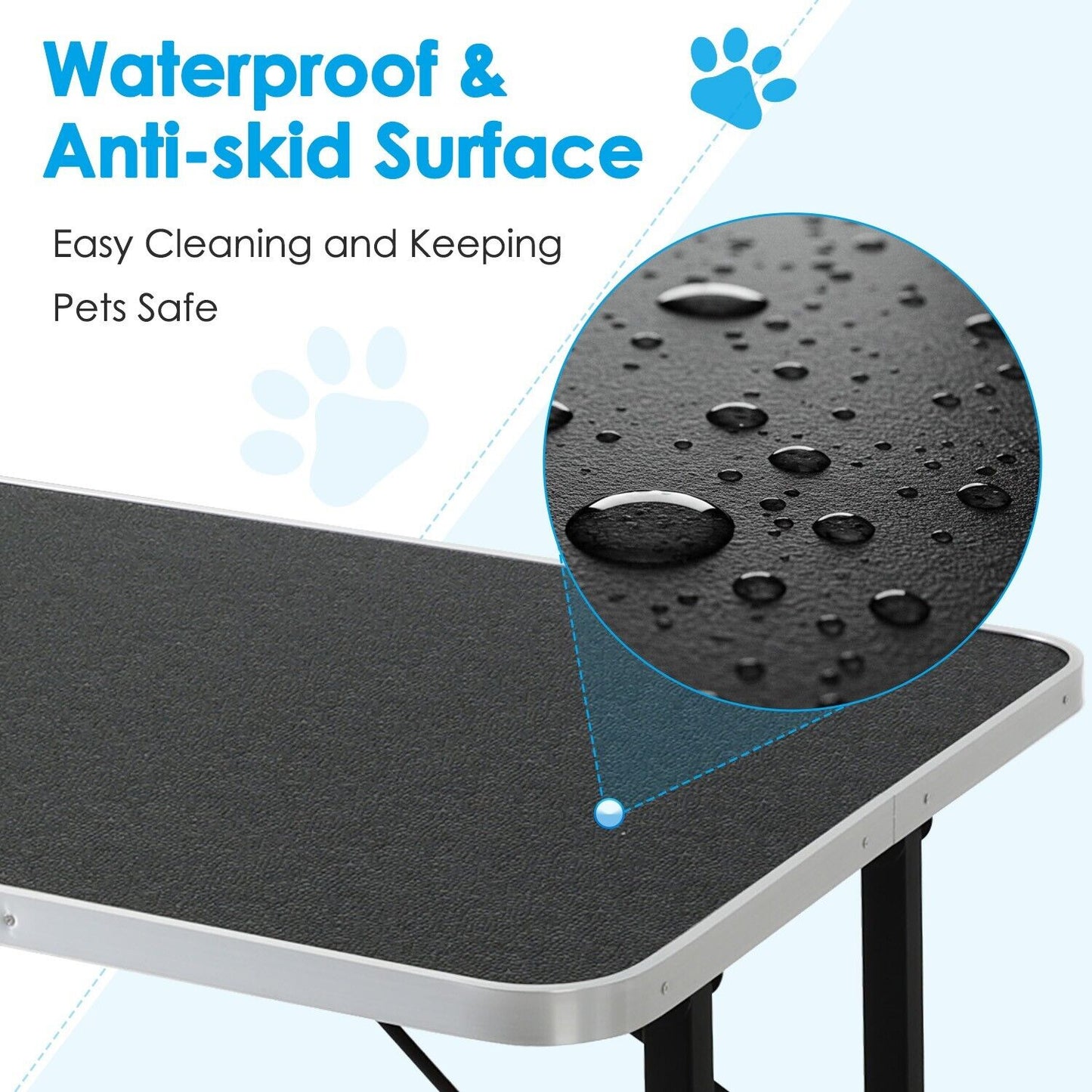 Adjustable Pet Grooming Table for Australian Cattle Dog, Foldable
