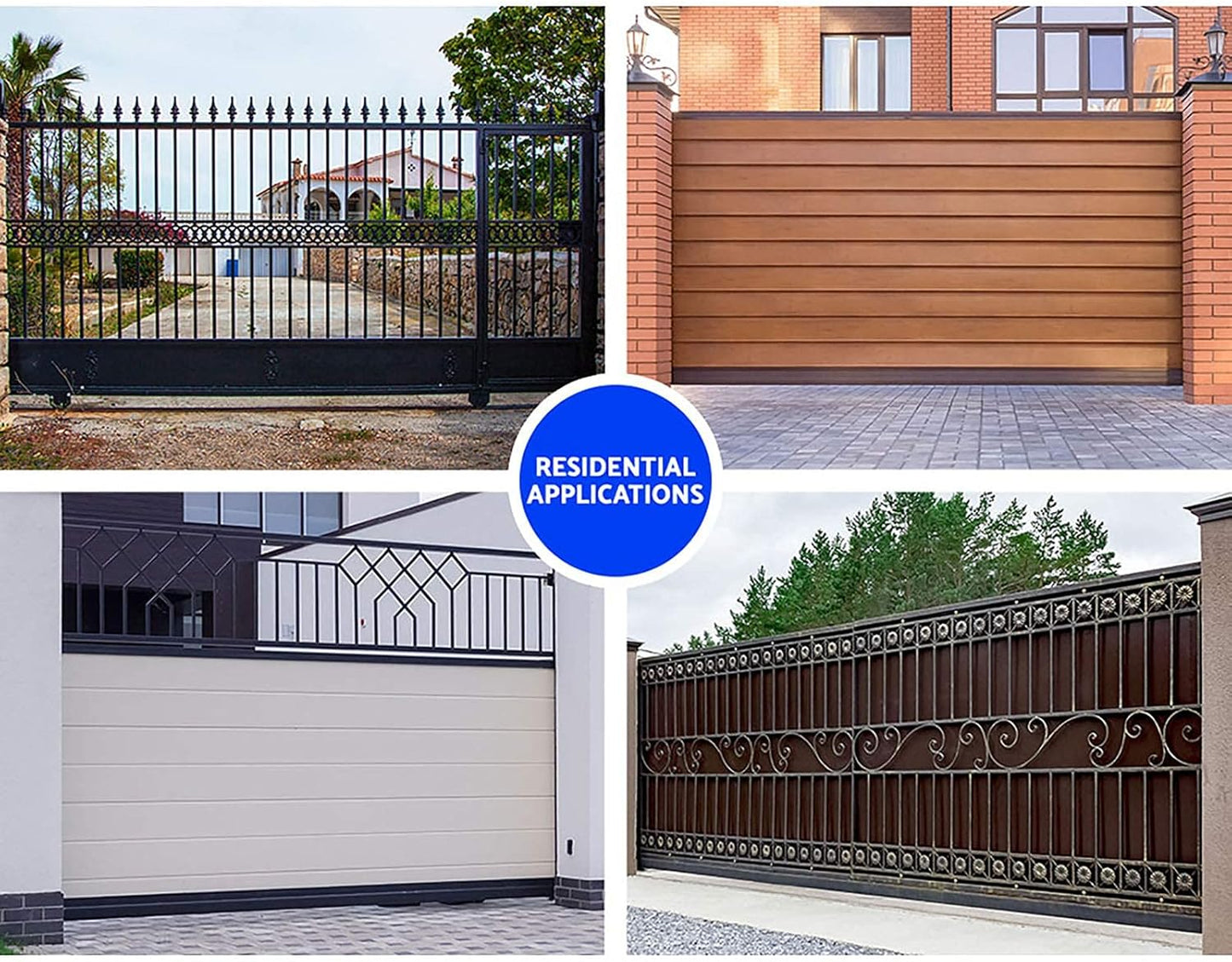 Electric Sliding Gate Opener 550W 0.74HP for 2m Gates w/ 6 Remotes & APP