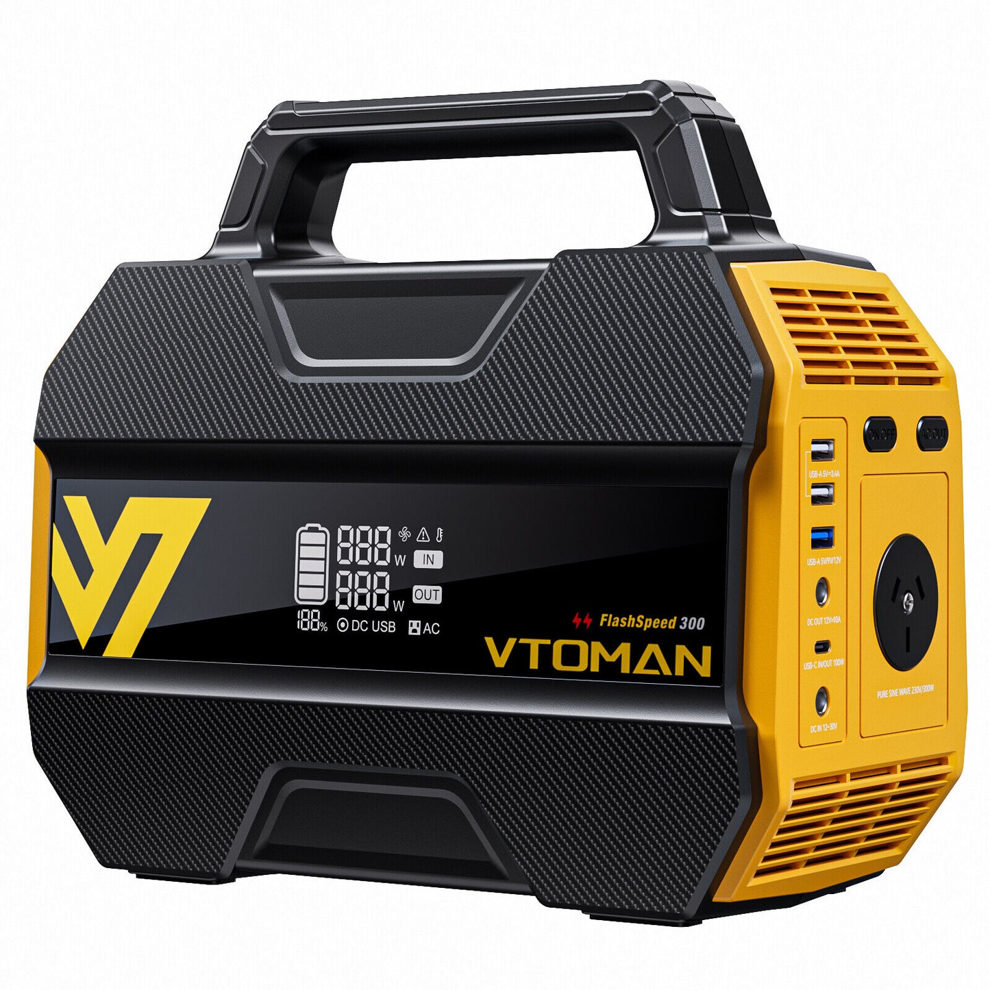 FlashSpeed 300 Solar Power Station 600W AC/DC for Camping AU