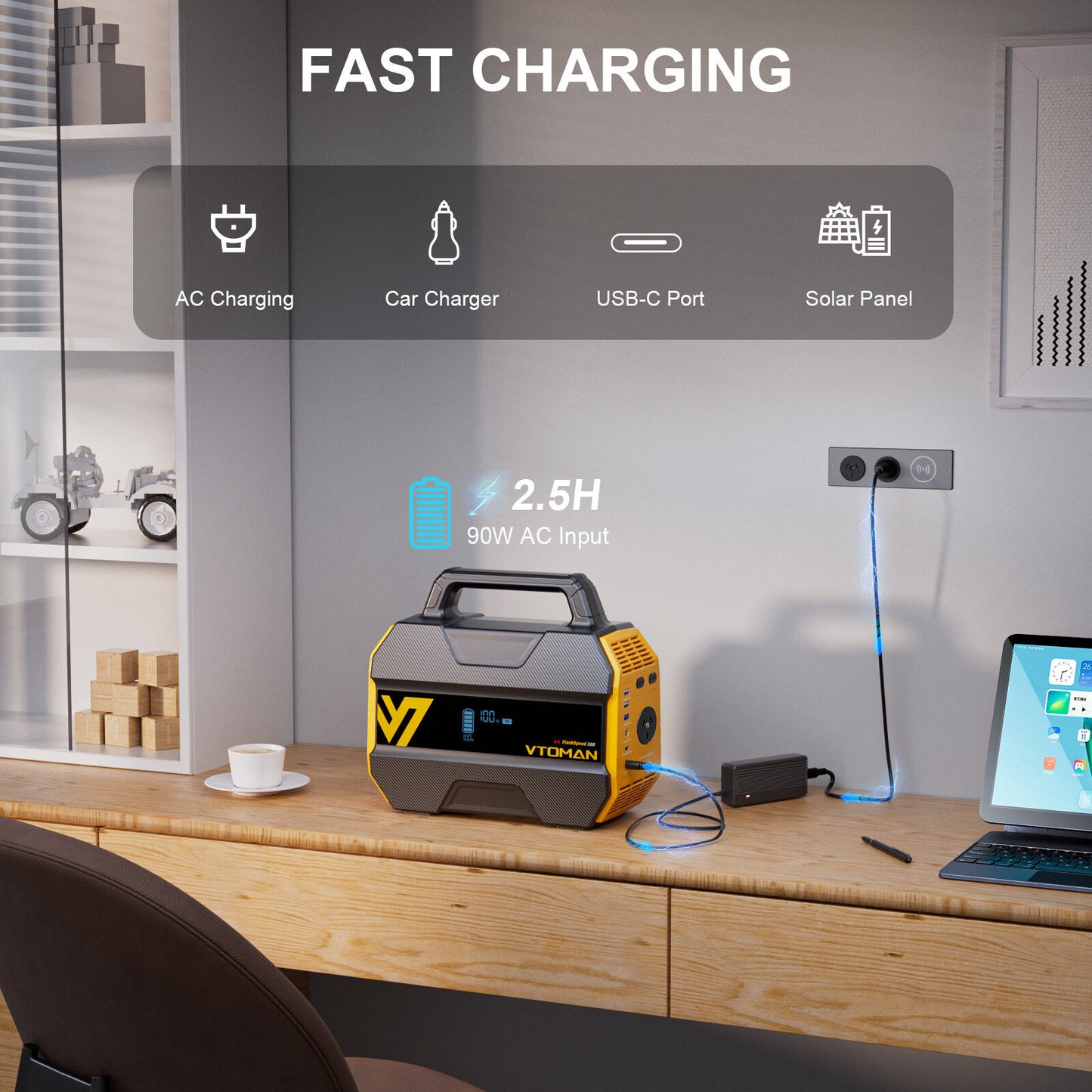 FlashSpeed 300 Solar Power Station 600W AC/DC for Camping AU