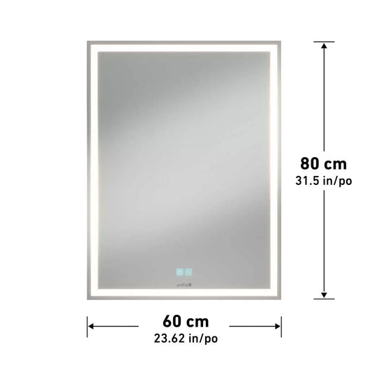 Aurea integrated led plug in wall mirror